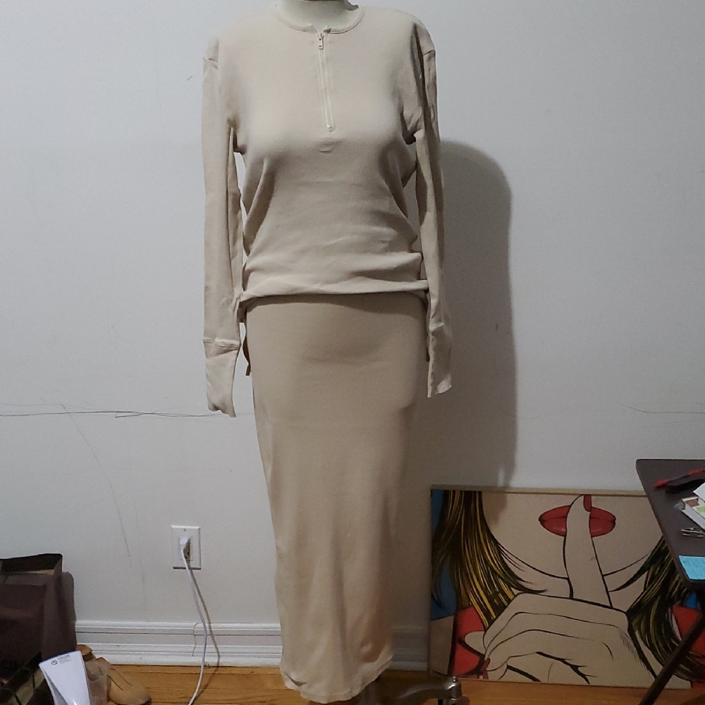 Set Jay Basics Elegant Cream Women's Skirt Set